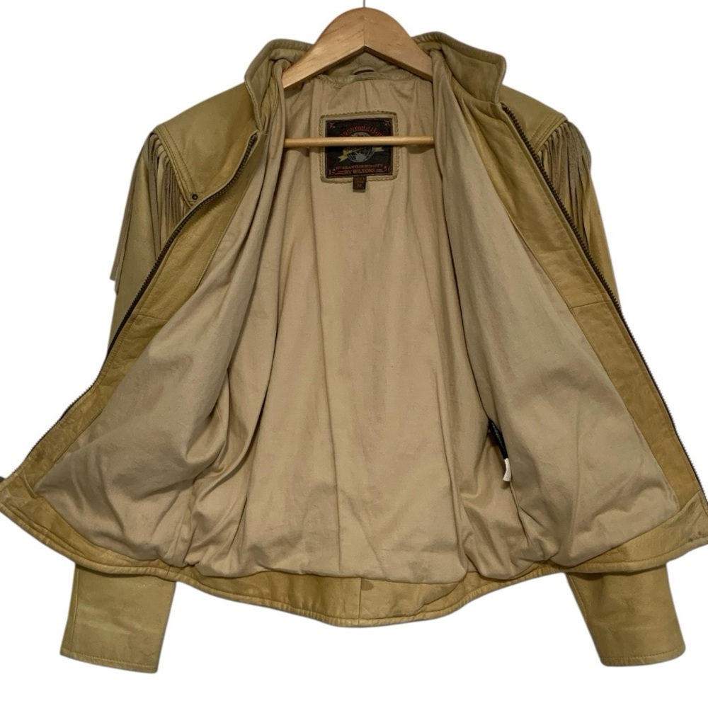 Vintage 80’s Adventure Bound Wilson’s Leather Fringe Jacket - Picture 12 of 16